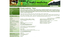Desktop Screenshot of cinskamedicina-tiens.cz
